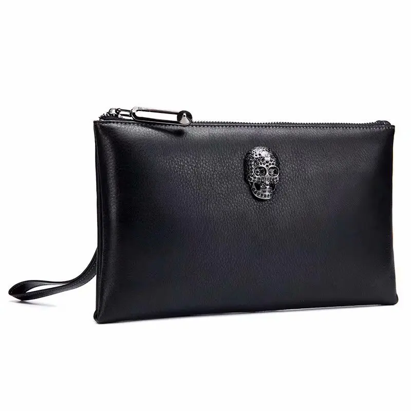 

Brand Day Clutches Man Casual Soft Solid Wristlet Day Clutch Evening Business Genuine Leather Men Day Clutch Bags Purse Luxury