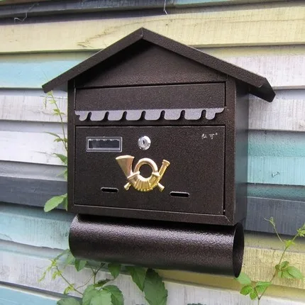 Вилла почтовый ящик открытый газетные коробки, кованые железные стены баров предложение коробка кафе продажи Аутентичные Ретро почтовый ящик
