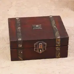 Винтажные Ювелирные изделия серьги ожерелье браслет Деревянный чехол для хранения подарочная коробка