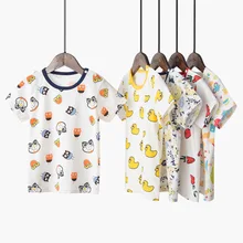 New Kids Boy Girls for T Shirt Cotton Cartoon Watermelon Fox Cute Print Clothes Children Boys T-shirt Baby Tops 2 3 4 5 6 Year