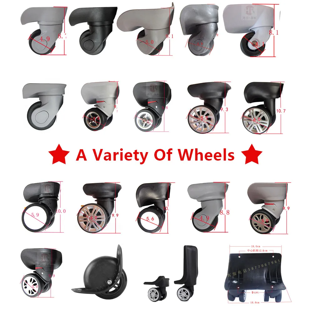 Replacement Luggage double Wheels Repair Travel Luggage Wheel accessories Spinner wheel Replacement wheels for suitcases