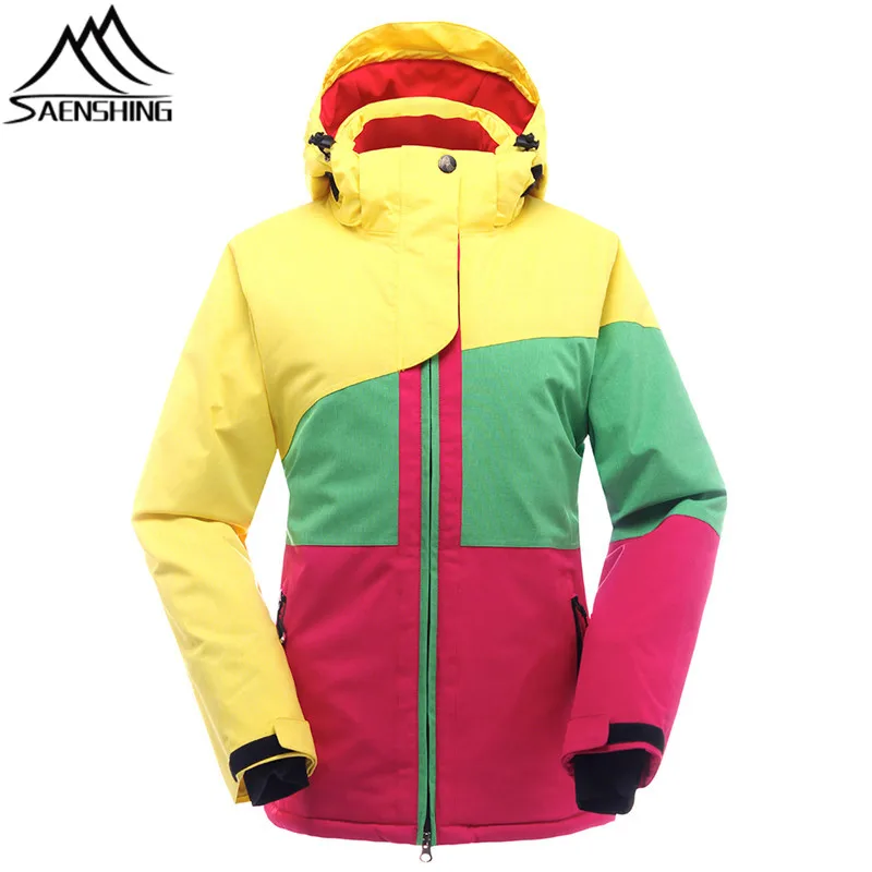 

Saenshing ski jacket women waterproof mountain skiing jacket thicken warm outdoor snowboard winter Snow coat ski suit High-Q