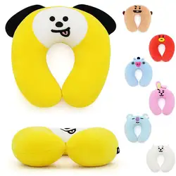 Bt21 игрушки плюшевые куклы Bts U Тип подушка для шеи Подушка Kpop мягкая плюшевая кукла новое поступление подарок для детей Прямая доставка