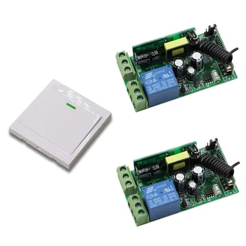 

Wide Voltage AC 85V 110V 120V 220V 250V 1CH Wireless Remote Control Switch 2 Receiver With White Wall Transmitter Hot Sale