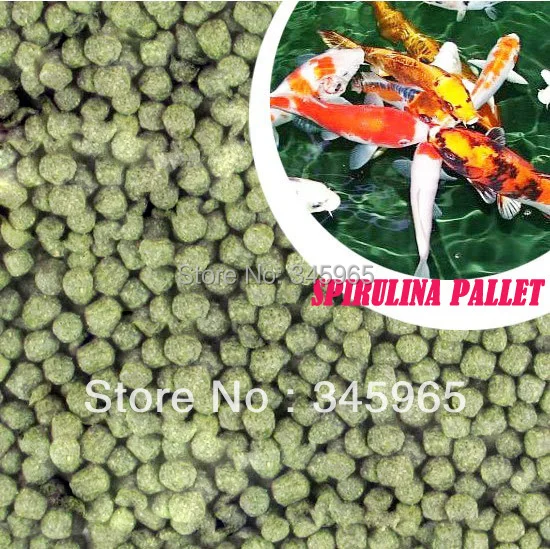 

Free shipping Koi feed enriched spirulina fish food 500g high protein germ