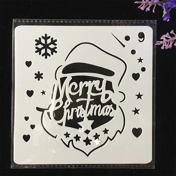 

1Pcs 13cm Christmas Santa Clause DIY Layering Stencils Painting Scrapbook Coloring Embossing Album Decorative Card Template