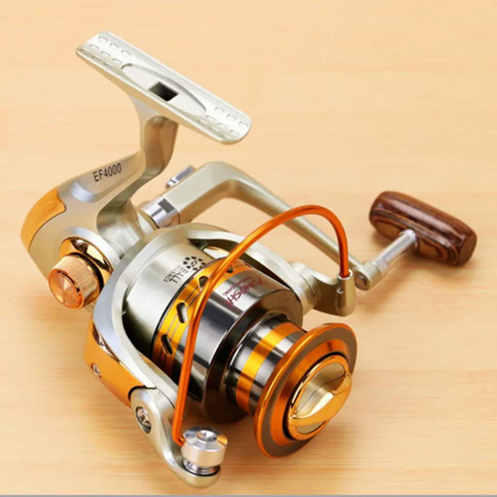 EF1000-7000 Spinning Fishing Reel 12BB Metal Spool Folding Arm Left Right 5.2:1