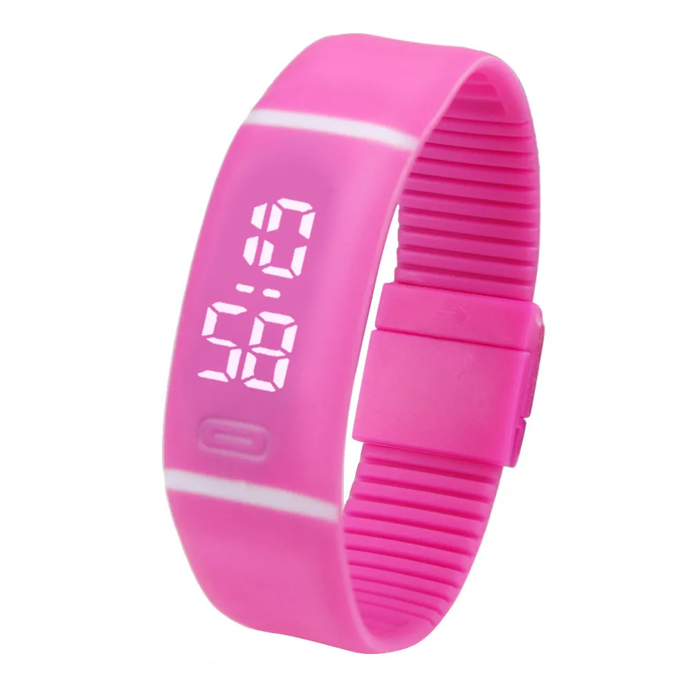 Роскошное электронные часы Часы мужские женские резиновые светодиодные часы Дата спортивный браслет цифровой наручные часы