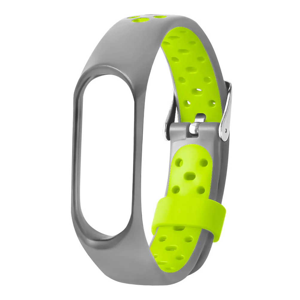 Умное устройство Горячая Замена проветривать Спорт мягкий ремешок на запястье браслет для Xiaomi Mi Band 3 - Цвет: Light Green