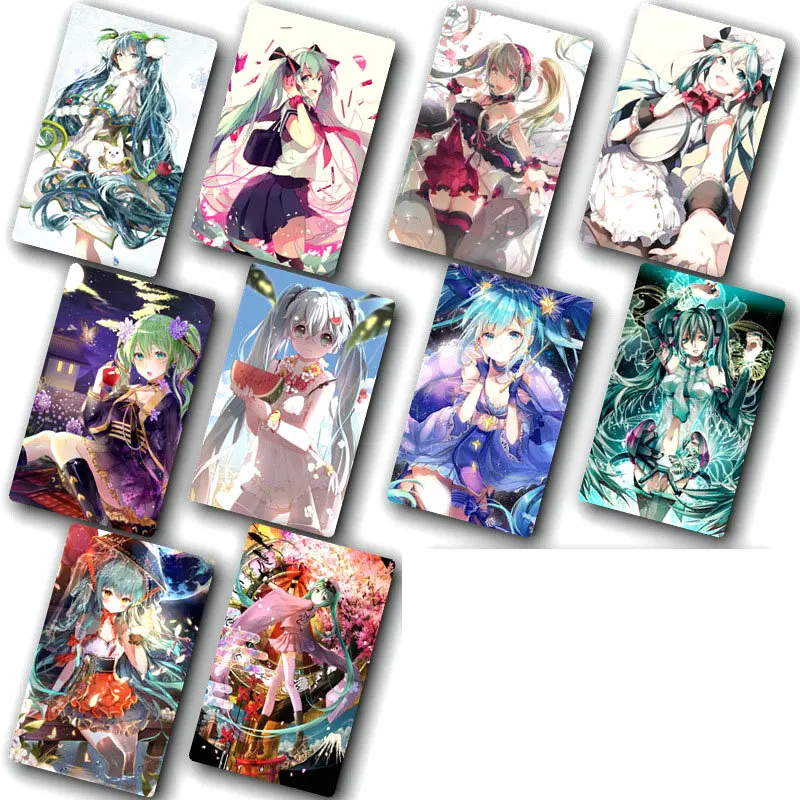 Hatsune Miku Sticker 100pcs Different Style Anime Stickers Bus ID Waterproof Card Stikers Classic Toys