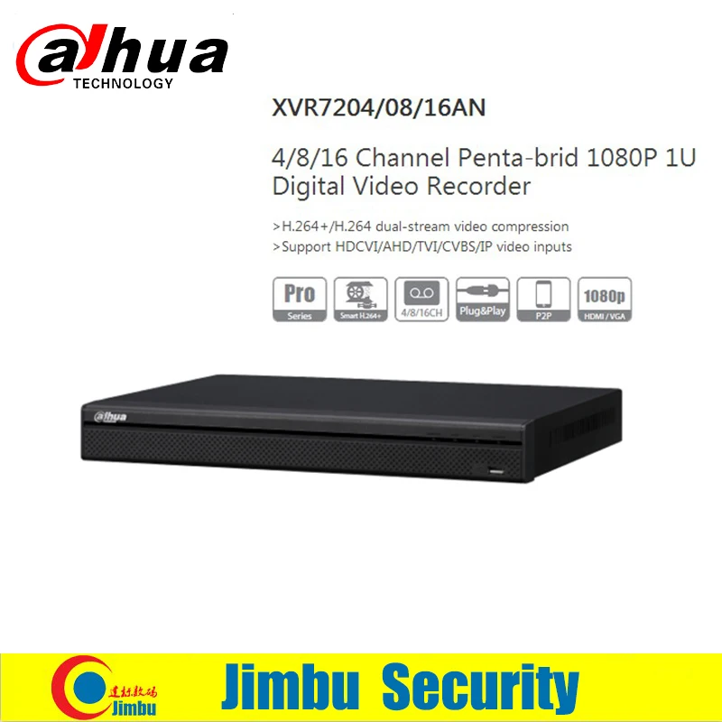 Dahua XVR video recorder 16ch replace NVR and DVR DHI-XVR7216AN P2P Support HDCVI/ AHD/TVI/CVBS/IP 1080P 1U Digital Video Record