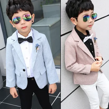 

Spring Autumn New British Wind Children's Boy Suit Gentleman Children's Long Sleeve Blazers Shirts and Pants Boys 3 Piece Set