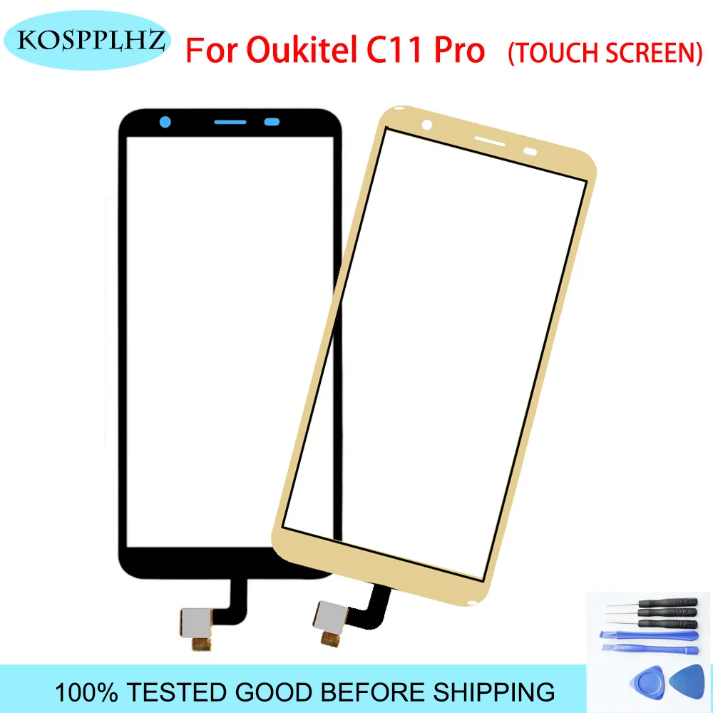 

KOSPPLHZ 5.45 inch for OUKITEL C11 PRO Touch Screen Glass 100% tested Digitizer Glass Panel Touch Replacement For C11pro c 11