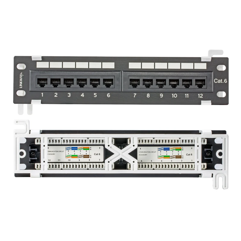 Новая модель коммутационная панель CAT6 12 портов настенное крепление|cat6 patch|patch panel