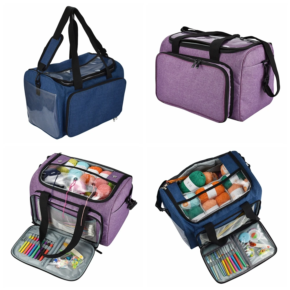 Multifunctional Crochet Hooks Thread Yarn Storage Bag DIY Knitting