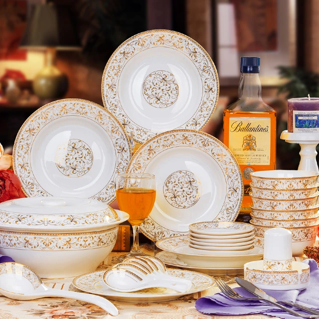 Dinnerware Set Luxury Dinner Service Tableware Set Dinnerware Set China Dinner  Set Ceramics Phnom Penh Plates And Bowls Sets For Restaurant And Wedding  Gifts European Style