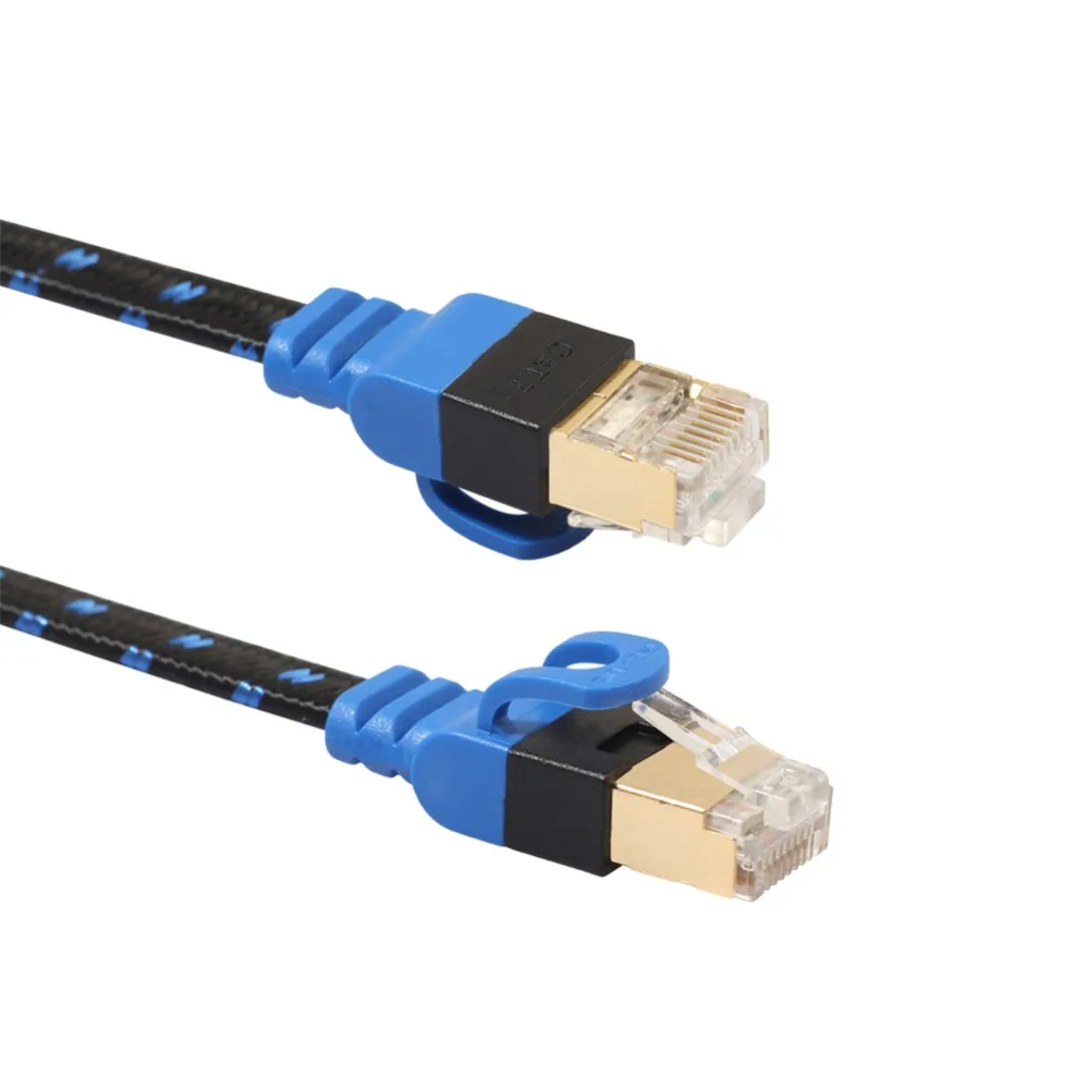 Двойной интерфейс Позолоченный разъем Ethernet кабель J45 CAT 7 CAT7 Интернет LAN патч сеть