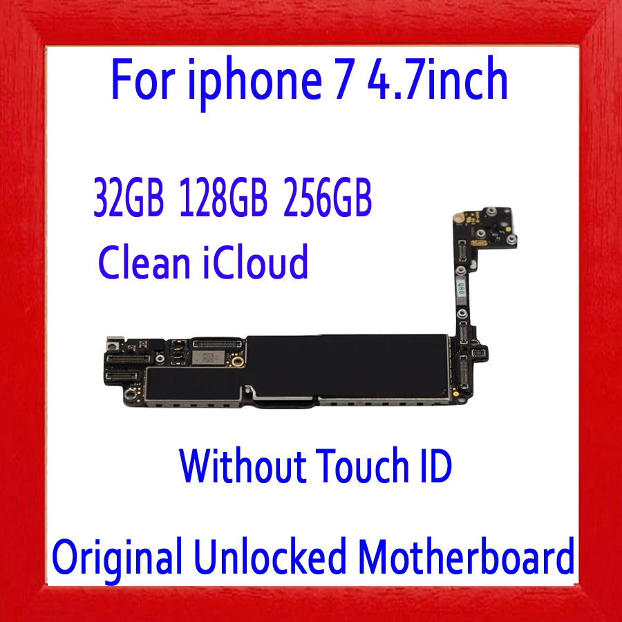 32 Гб 128 ГБ 256 ГБ для iphone 7 4,7 дюймов материнская плата с Touch ID/без Touch ID оригинальная разблокированная материнская плата для iphone 7