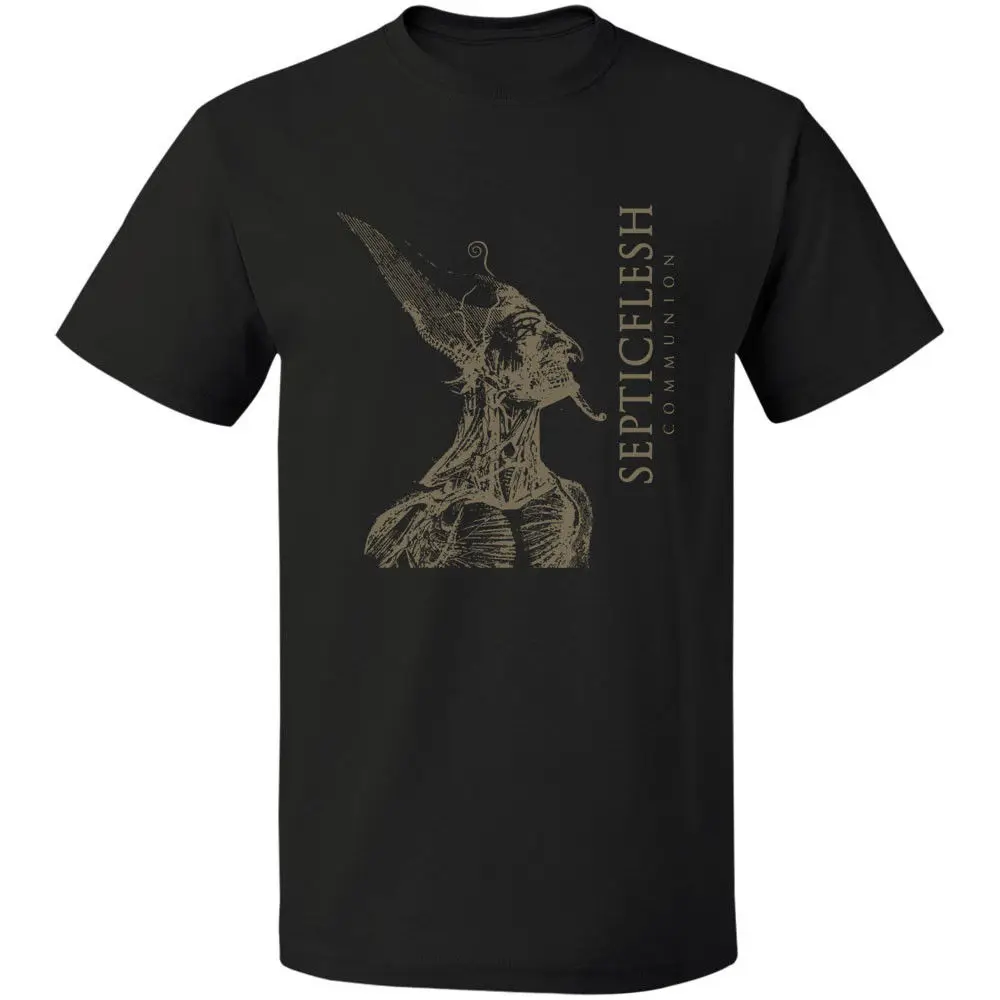 Новый Septicflesh Причастие старинные футболка Бесплатная доставка 100% хлопок S-3XL
