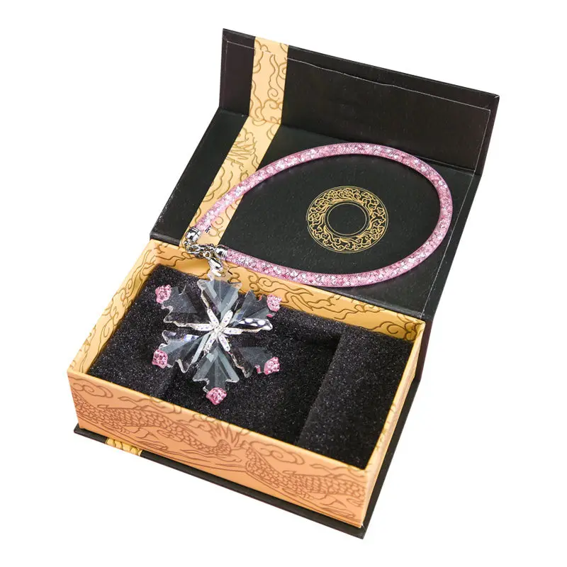 Автомобильное Оформление интерьера кристаллы Снег мигающий романтический кулон