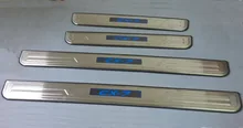 For Mazda CX-7 2010 2011 2012 2013 2014 CHROME LED Blue LIGHT Illuminated DOOR SILL threshold of Scuff PLATE