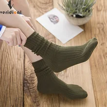 VERIDICAL короткие носки для женщин и девочек, хлопковые однотонные носки хорошего качества, 5 пар/лот, бесшовные свободные носки harajuku, японский стиль sox