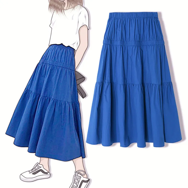 plus size pleated maxi skirt