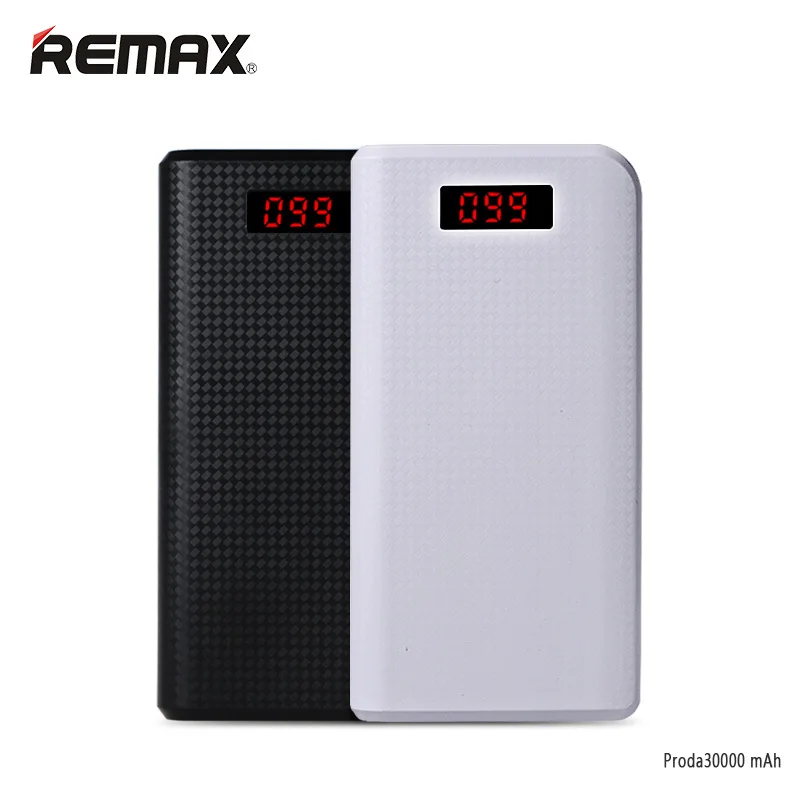 

Remax Proda LED 30000mAh power bank 30000 mah pover bank USB portable external battery charging tablets xiomi powerbank bateria