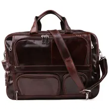 LACHIOUR Oil Wax Genuine Leather Men Bag Casual Totes Handbags Large Male Messenger Bags Briefcase Men's Travel Shoulder Bags LACHIOUR Oil Wax Genuine Leather Men Bag Casual Totes Handbags Large Male Messenger Bags Briefcase Men's Travel Shoulder Bags