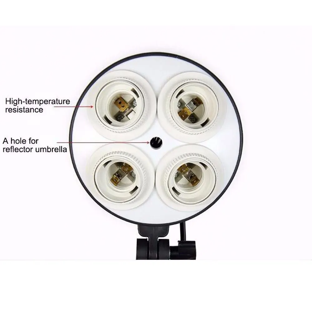 1 E27 to 4 E27 Socket Head 50 x 70cm 2727 Soft box Photo Video Studio Light E27 AC Power Diffuser Photo Studio Softbox (16)