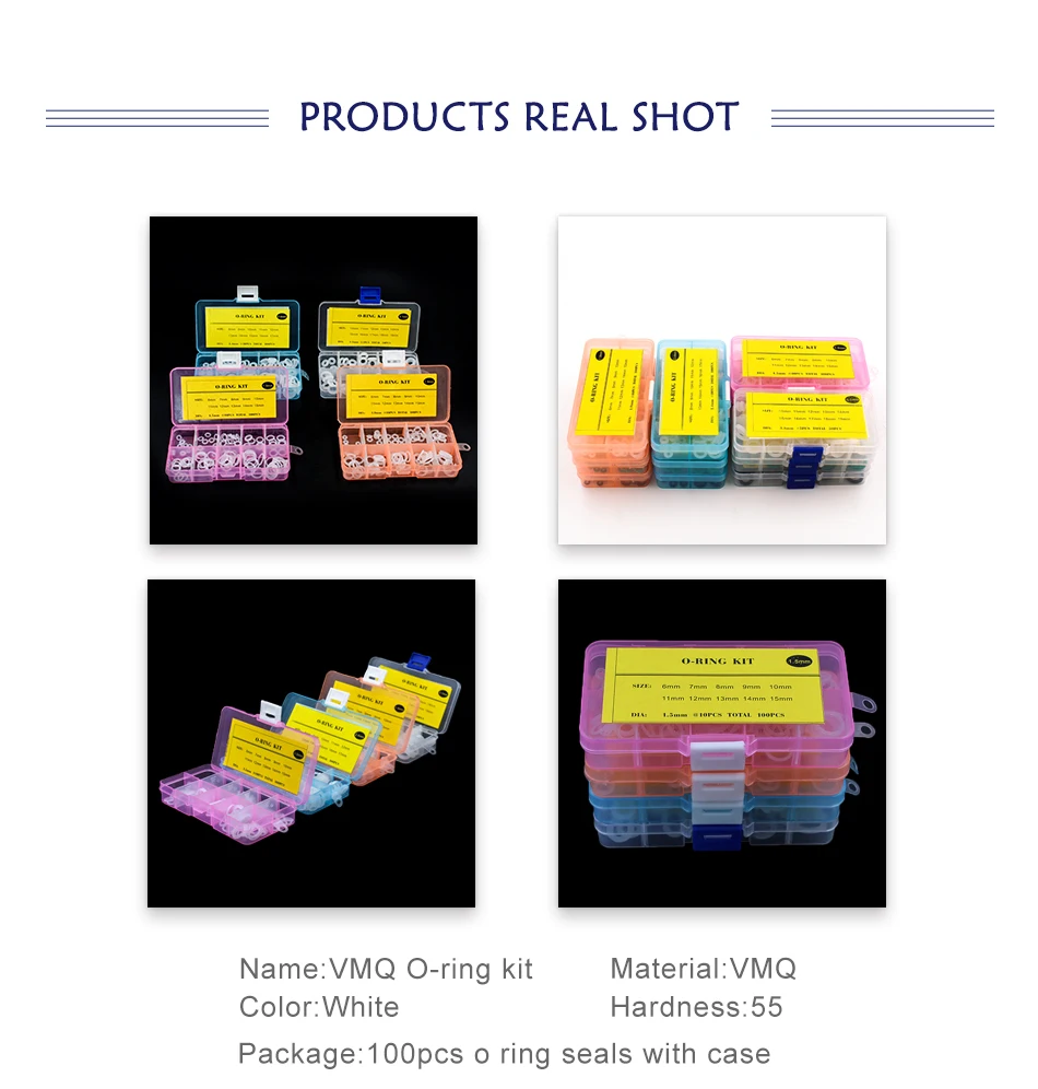 Толщина 1,5/1,9/2,4/3,1/1,8/2,65 мм резиновое уплотнительное кольцо силикона VMQ уплотнение шайбы уплотнительные колец комплект уплотнительных колец кабельные наконечники в наборе для коробка