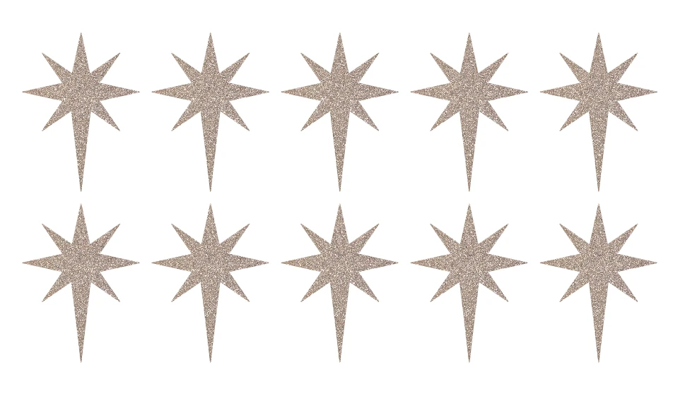 2.8x3.8cm Bethlehem star Rose gold glitter sparkly sticker labelin Stickers from Home & Garden