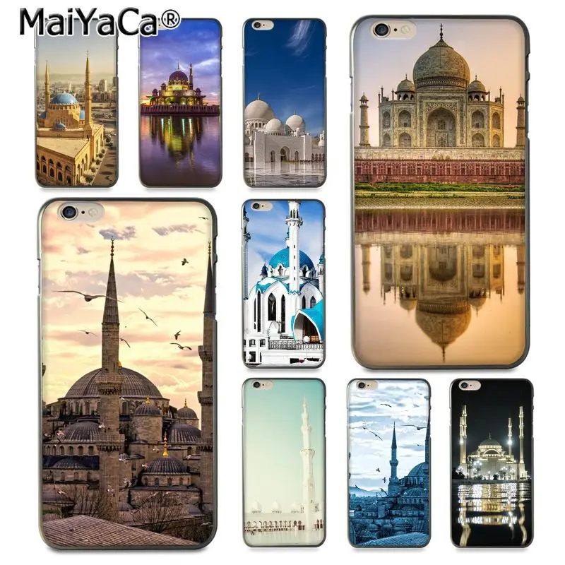 

MaiYaCa Landscape Muslim Mosque Building Luxury Cool Phone Accessories Case for iPhone 8 7 6 6S Plus X 10 5 5S SE 5C Coque Shell