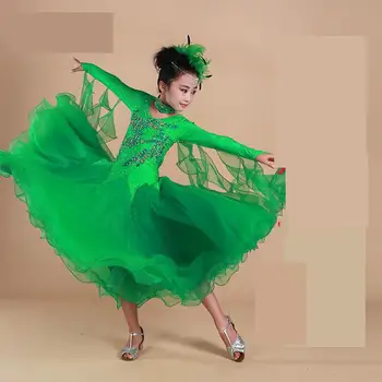 

Children Standard Ballroom Dance Competition Dresses Waltz/tango Dresses Kids For Sale Girls Jazz Dance Costumes new Design
