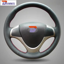 BANNIS Negro Cubierta Del Volante cosido A Mano BRICOLAJE Cuero Artificial para Hyundai i30 i30 2009