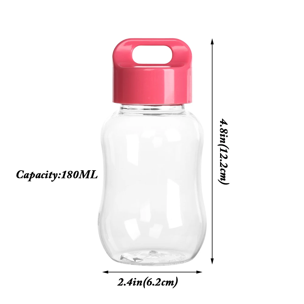 1PC180Ml портативная пластиковая герметичная цветная бутылка для воды школьная чашка для воды Мини милая посуда для напитков для детей Детские аксессуары