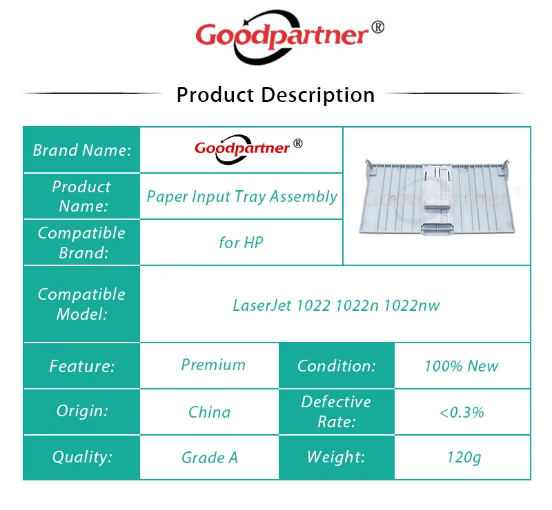 1X RM1-2035-000CN RM1-2035-000 RM1-2035 Бумага Вход лоток в сборе для hp LaserJet 1022 1022n 1022nw