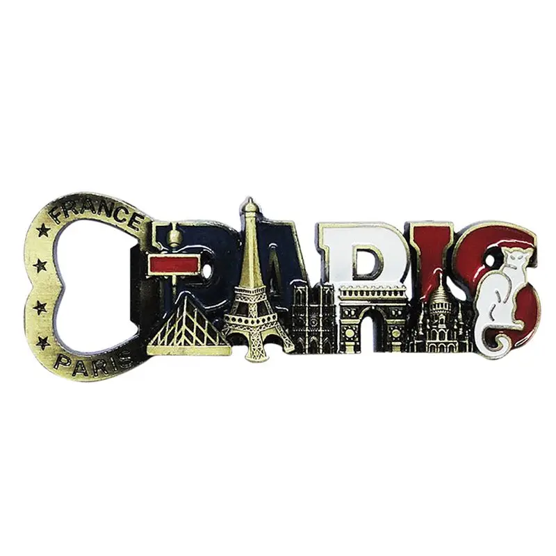 

3D Fridge Magnet Refrigerator Magnetic Stickers Craft Famous Landmark Metal Refrigerator Stickers Country Decorative