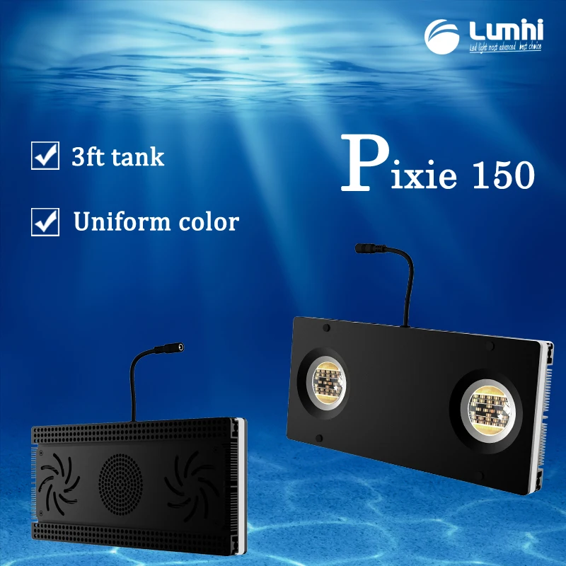

Lumini Led Aquarium Light 150w Pixie 150 Coral Reef Light Wifi Control Programmable 36 inches Aquarium for LPS SPS Fish Tank
