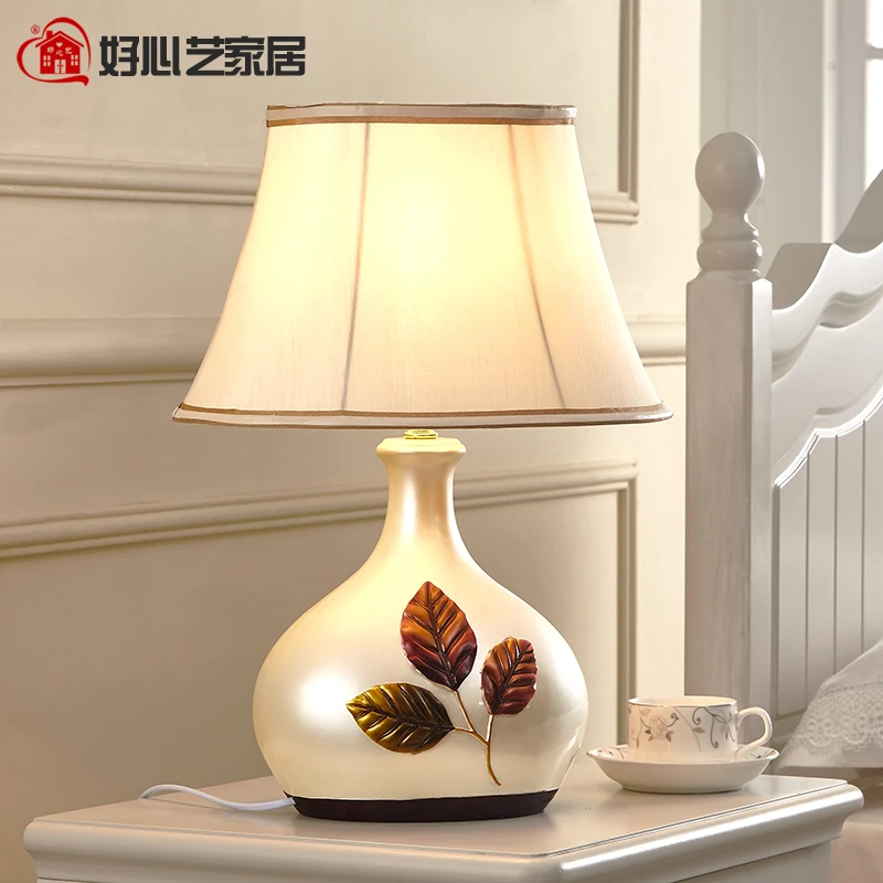 Fashion rustic table lamp bedroom bedside lamp brief living room