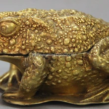 " Клеймо Китайский Фиолетовый Бронзовый 24 К Золото Джин Чан Курильница Кадило Статуя