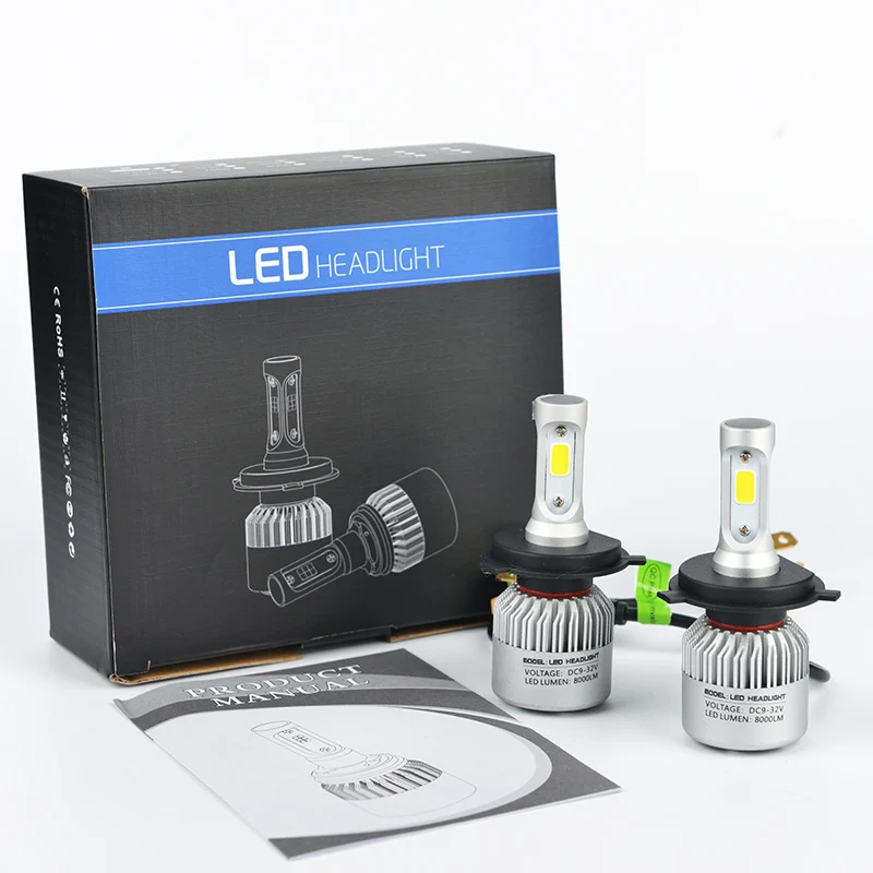 

LED Car Headlight H4 Hi-Lo Beam COB Auto Led Headlight Bulb 72W 8000lm 6500K Headlamp for Toyota Honda Nissan BMW Mazda