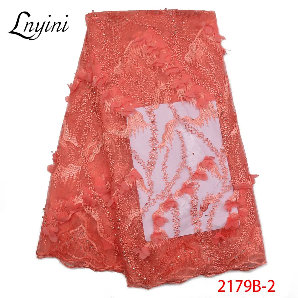 

Best Selling 2018 Products French Beaded Lace Fabric High Quality African tulle Lace Fabric For Nigerian Wedding Dress L2179B-2