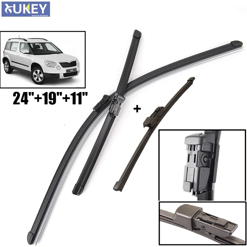 Misima Windshield Windscreen Wiper Blades Kit Set For Skoda Yeti 2008