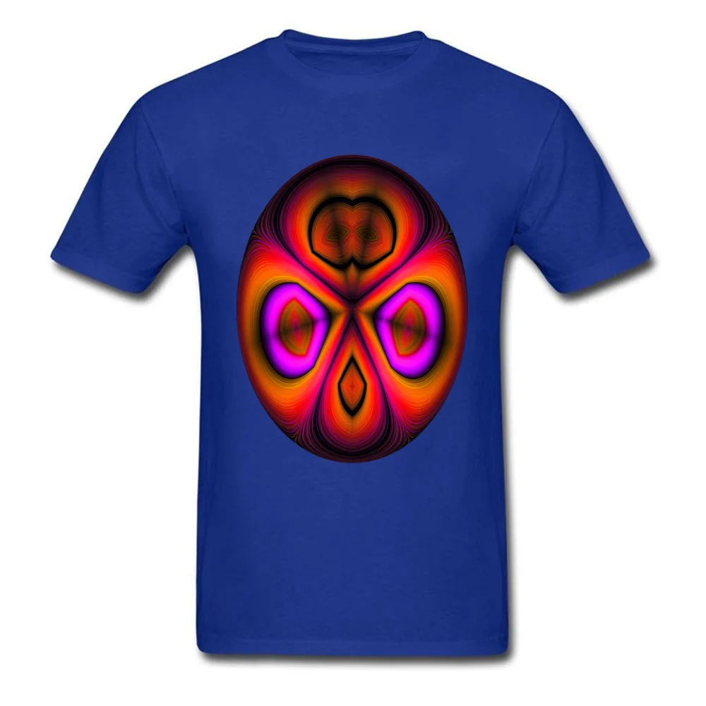 Abstract neon orange face_blue