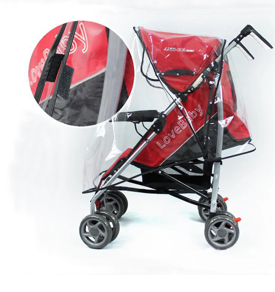 Baby stroller Accessories Rain cover Carriages Wind Dust Shield Zipper Baby Pushchair Wheelchair Cover Stroller Accessories