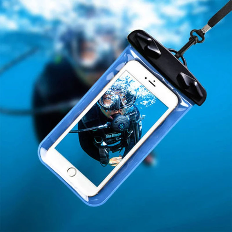 Universal Cover Waterproof Phone Case Pouch Dry Bag Protect From Water Life Swim Waterproof Case with Lanyard