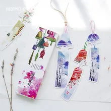 30 шт./упак. колокольчики для молитвы бумажная Закладка с картинками закладки с животными рекламный подарок канцелярские принадлежности двойное Примечание сообщение