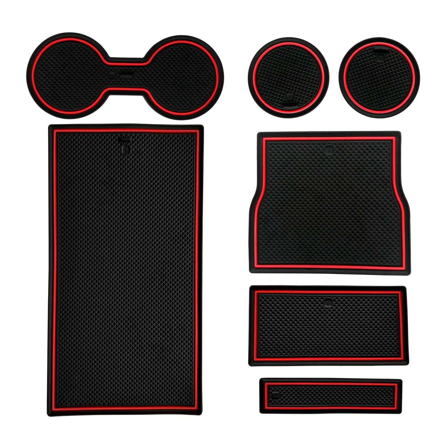 Skidproof Gate Door Slot Pad Cup Holder Mat Rubber For Mitsubishi Lancer-EX