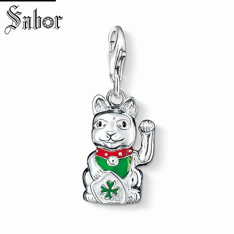 

thomas Fortune Cat Charm, gifts Jewelry For Women,2019 Gift 925 Sterling Silver Fit Bracelet F13 charms